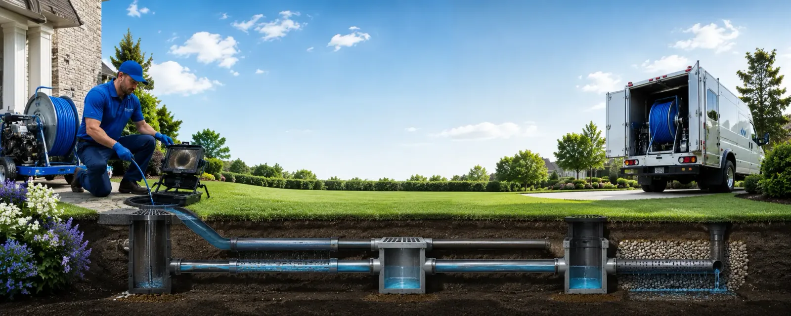 Outdoor drain cleaning information for Belgium, WI